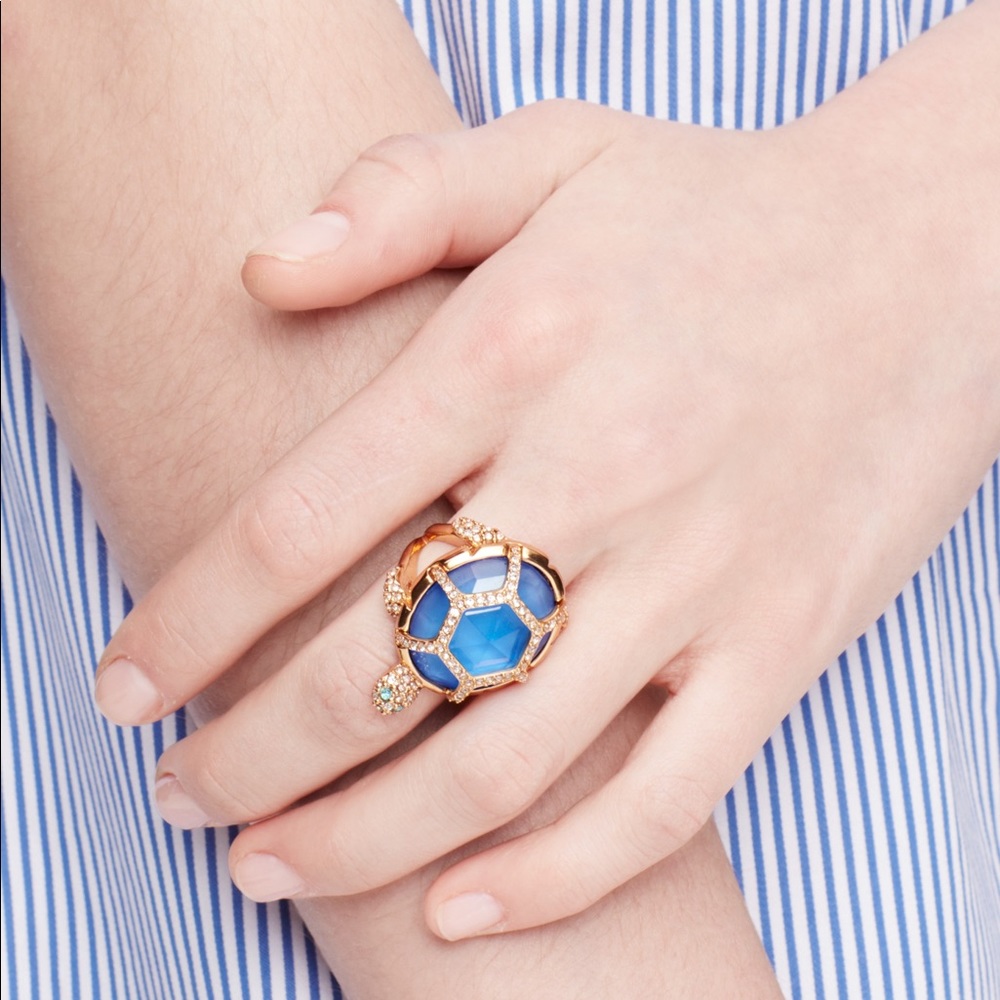 RARE Kate Spade ♠️ gold plated turtle ring size 7 nwt